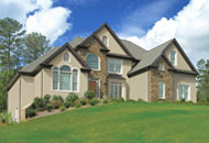 Picture of exterior residential house with insulated siding.